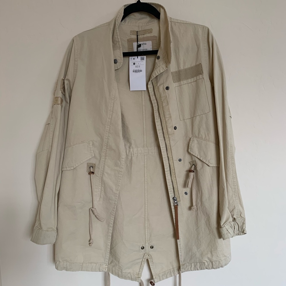 BERSHKA Mock Trench 🆕 with Tag